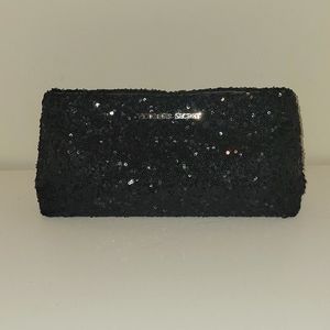 Victoria secret black sequin clutch